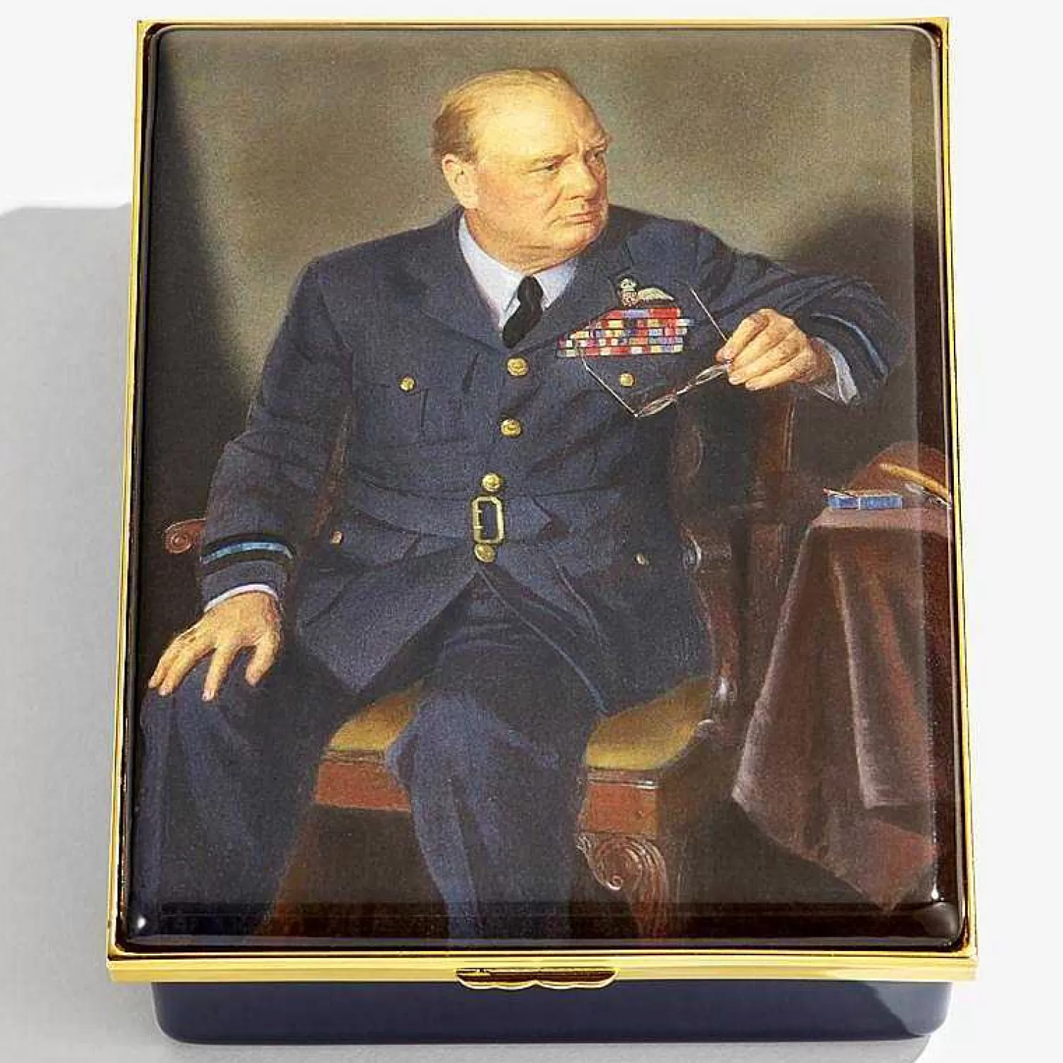 Halcyon Days Churchill Portrait By Douglas Chandor Prestige Box | Hot