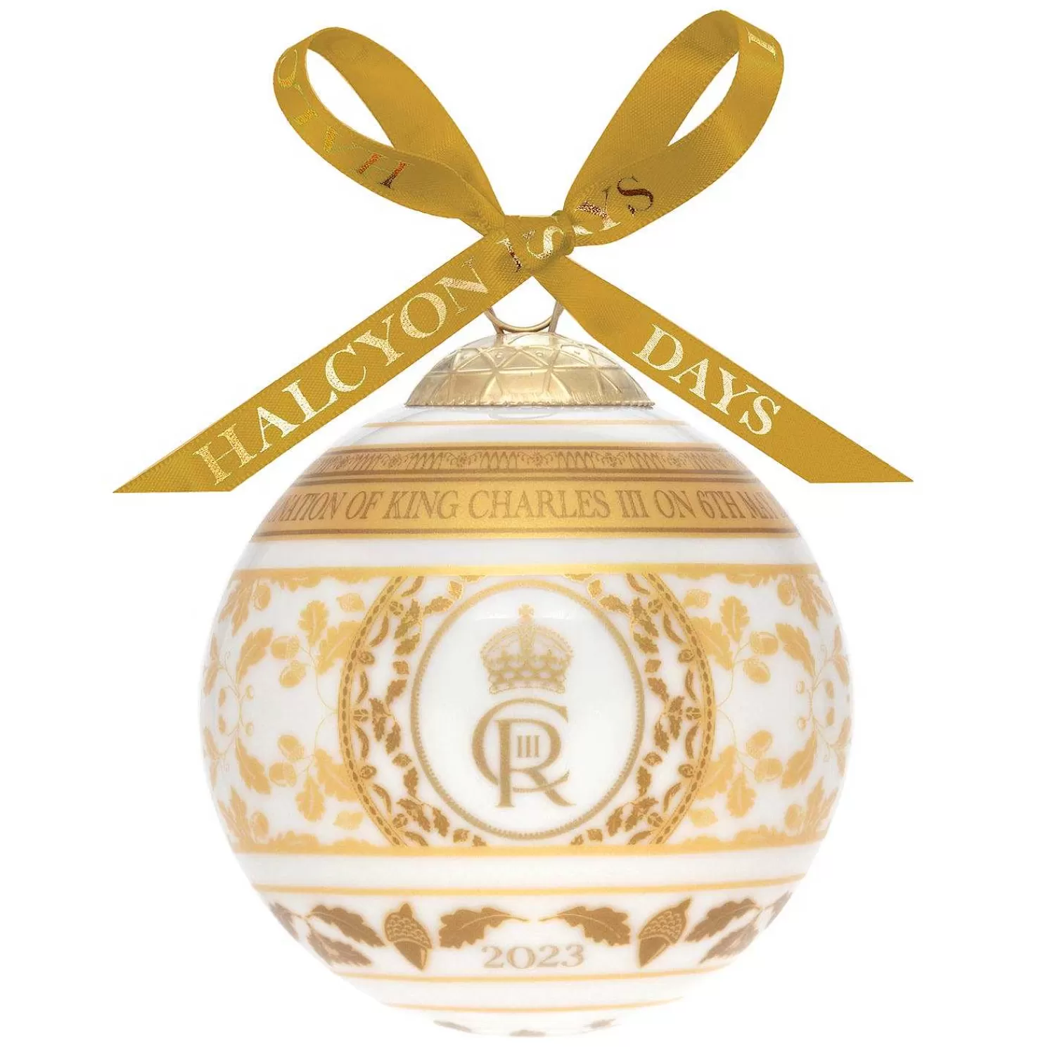 Halcyon Days Coronation Gold 3" Bauble Best