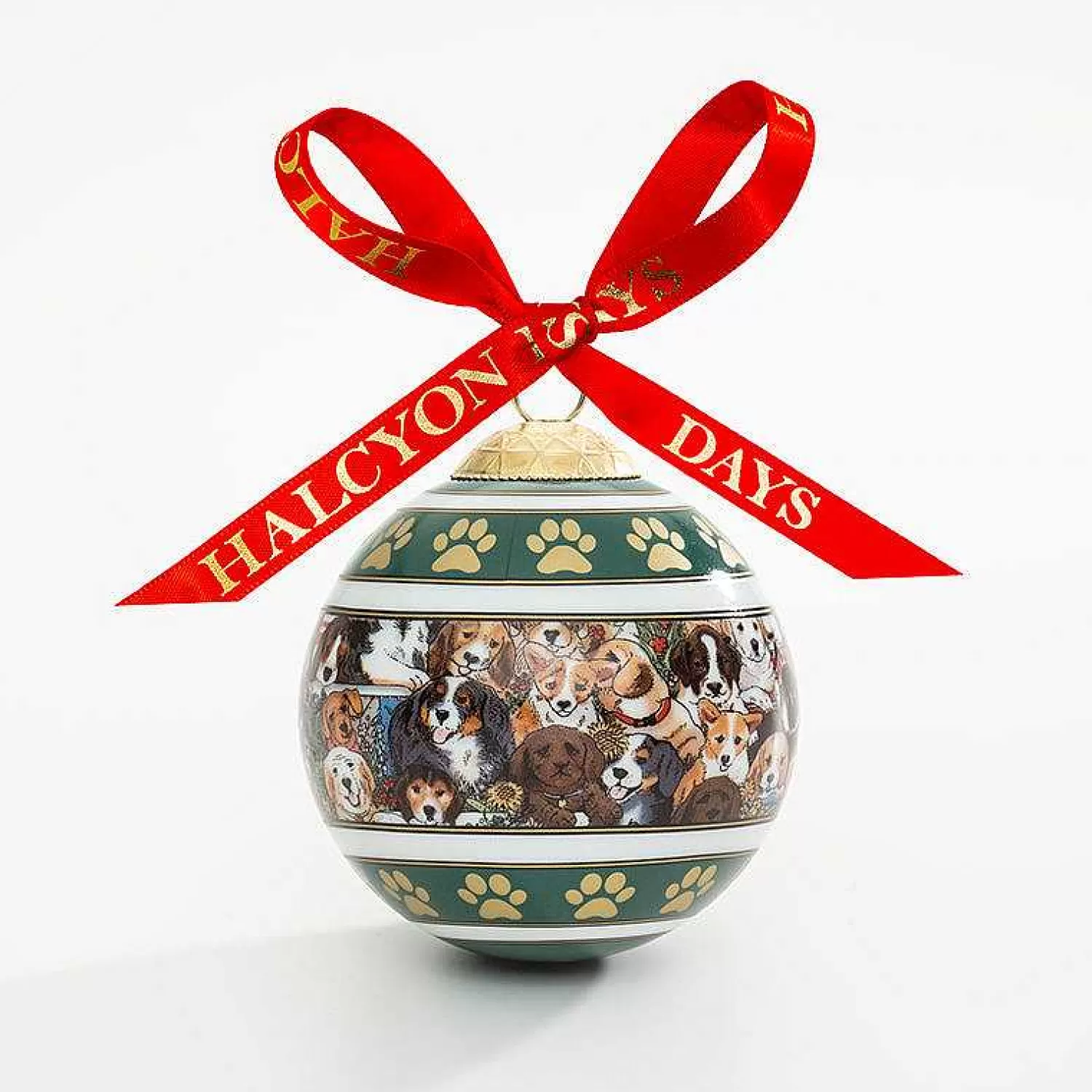 Halcyon Days Dogs Leave Pawprints Bauble | New