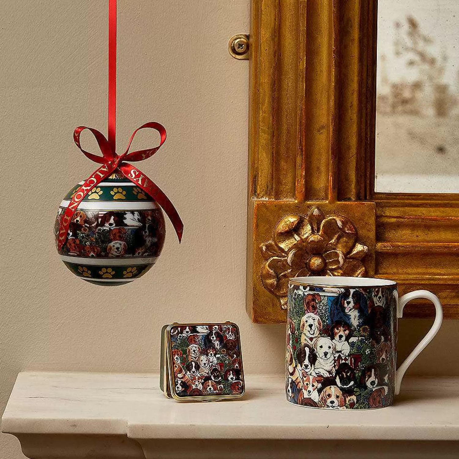 Halcyon Days Dogs Leave Pawprints Bauble | New