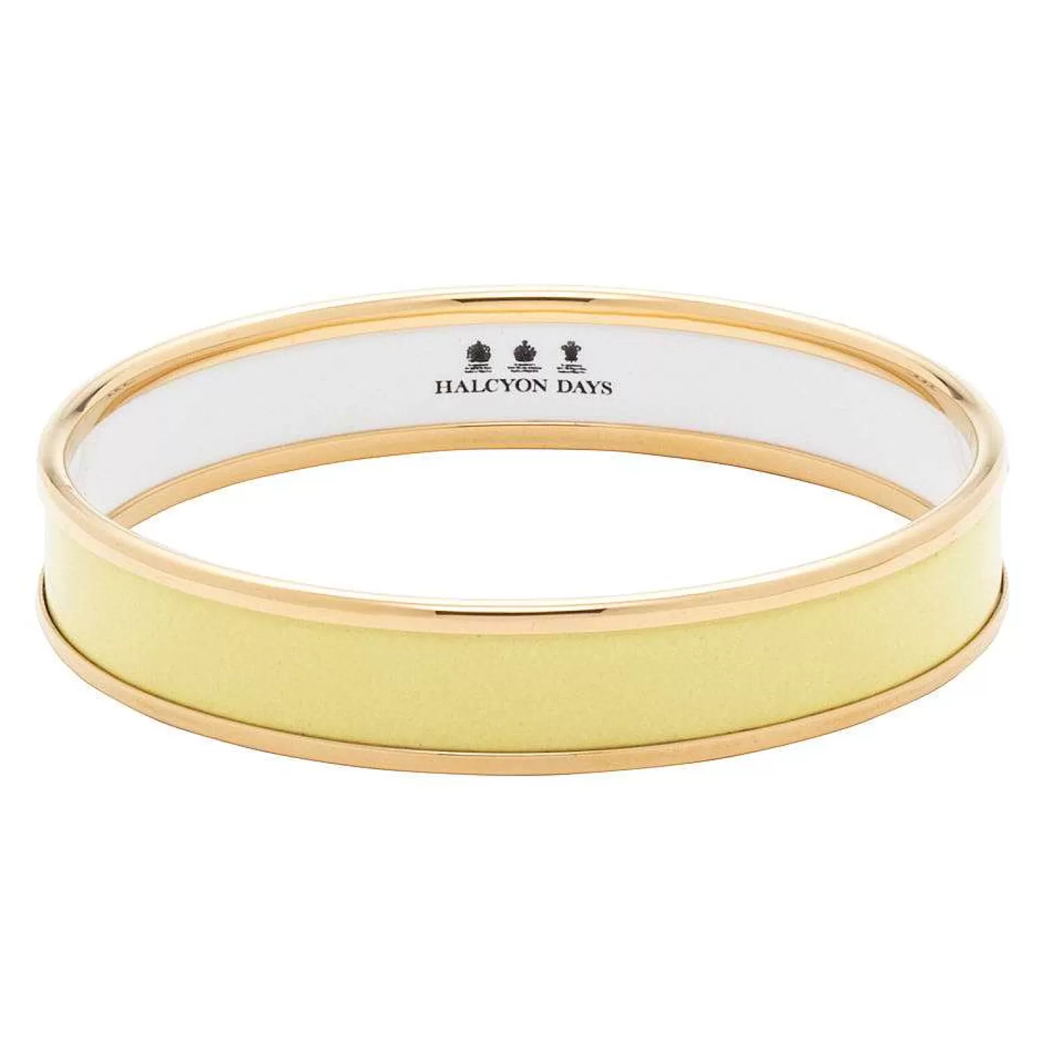Halcyon Days Enamel Bangle In Buttercup & Gold | Outlet