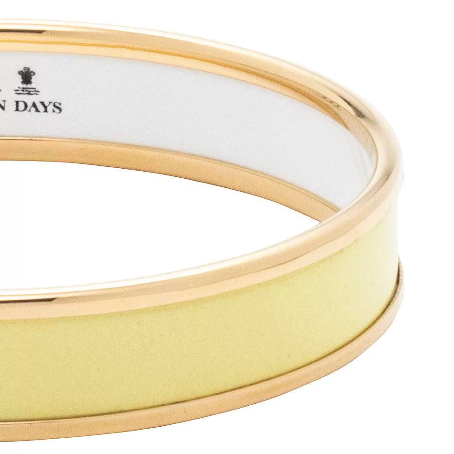 Halcyon Days Enamel Bangle In Buttercup & Gold | Outlet