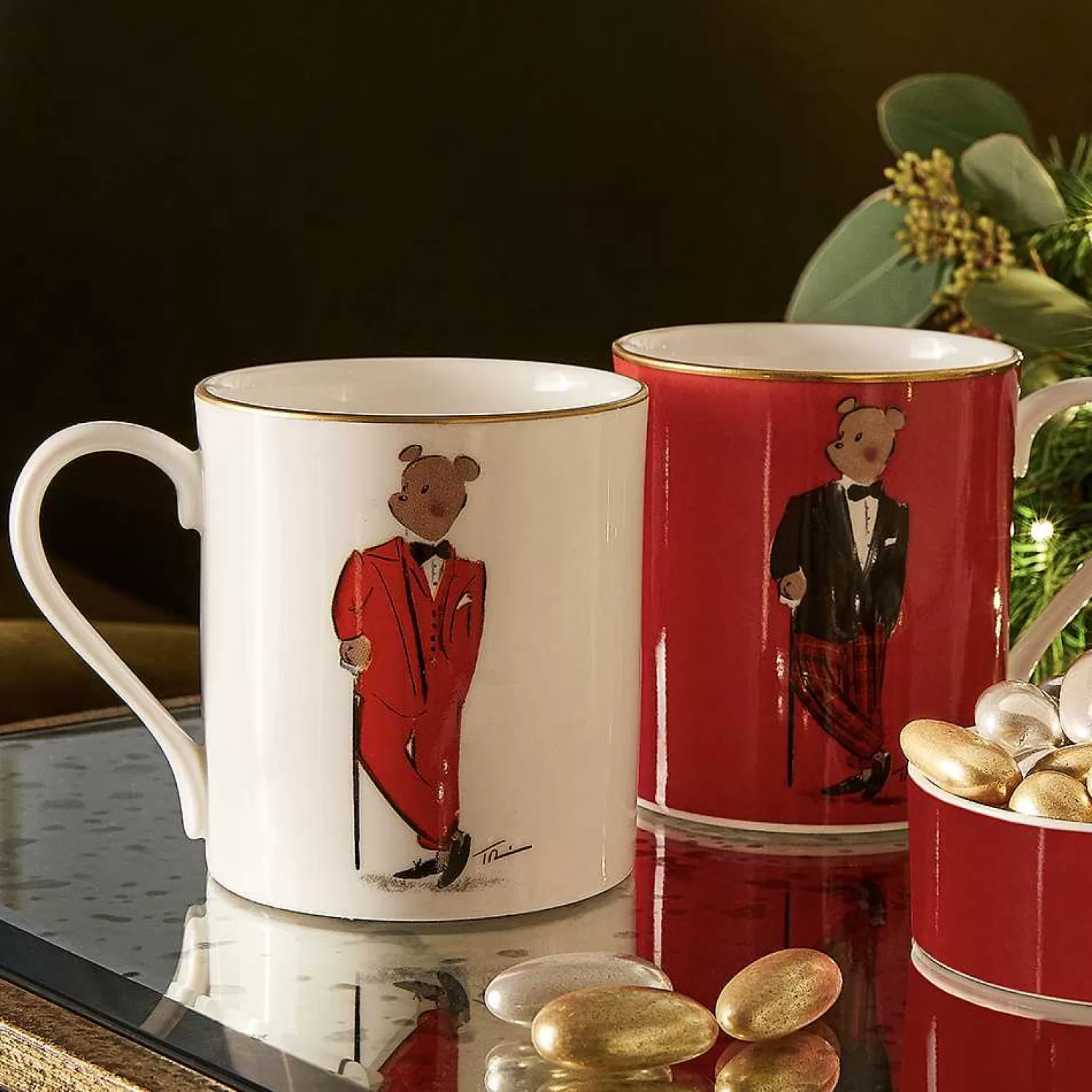 Halcyon Days Hal The Bear Fine Bone China Mug | New