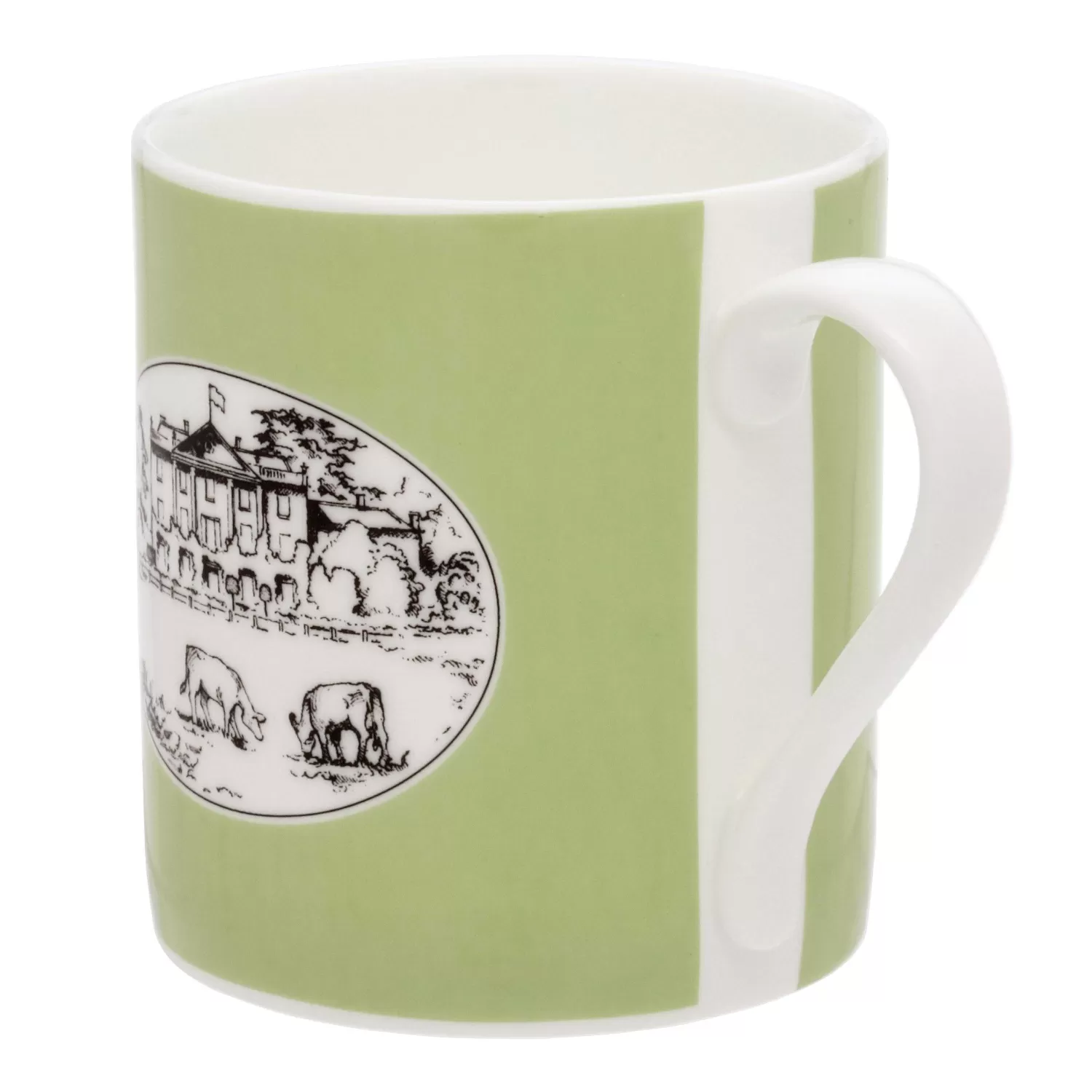 Halcyon Days Highgrove House Green Fine Bone China Mug | Flash Sale