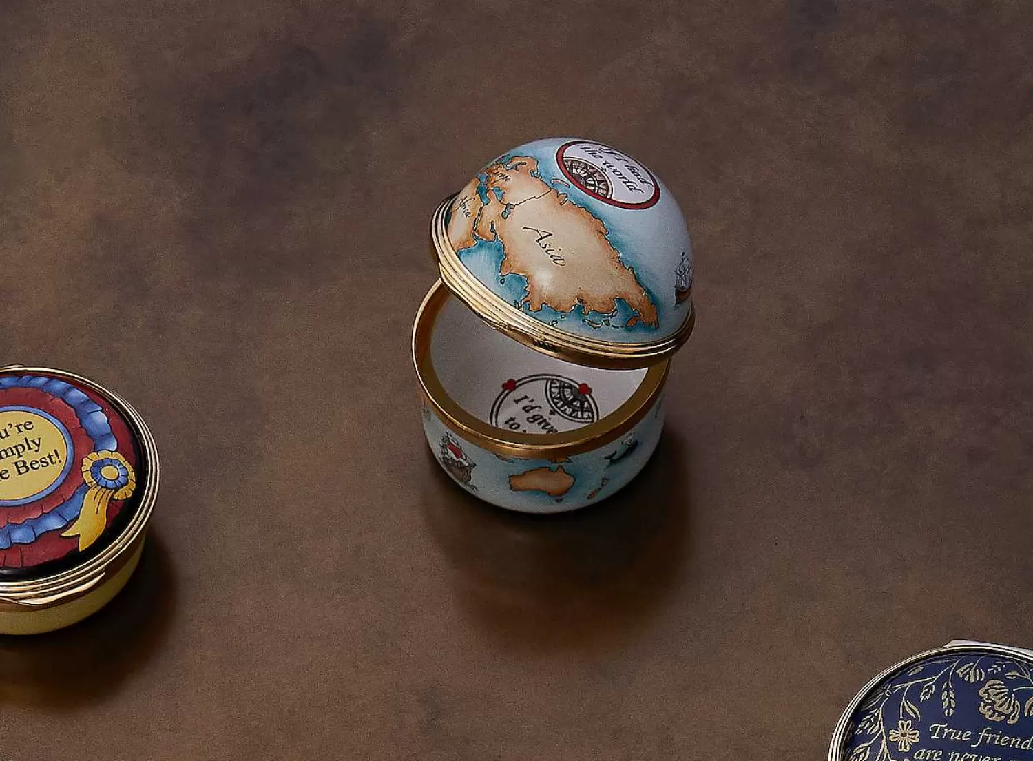 Halcyon Days If I Had The World Enamel Box | Fashion