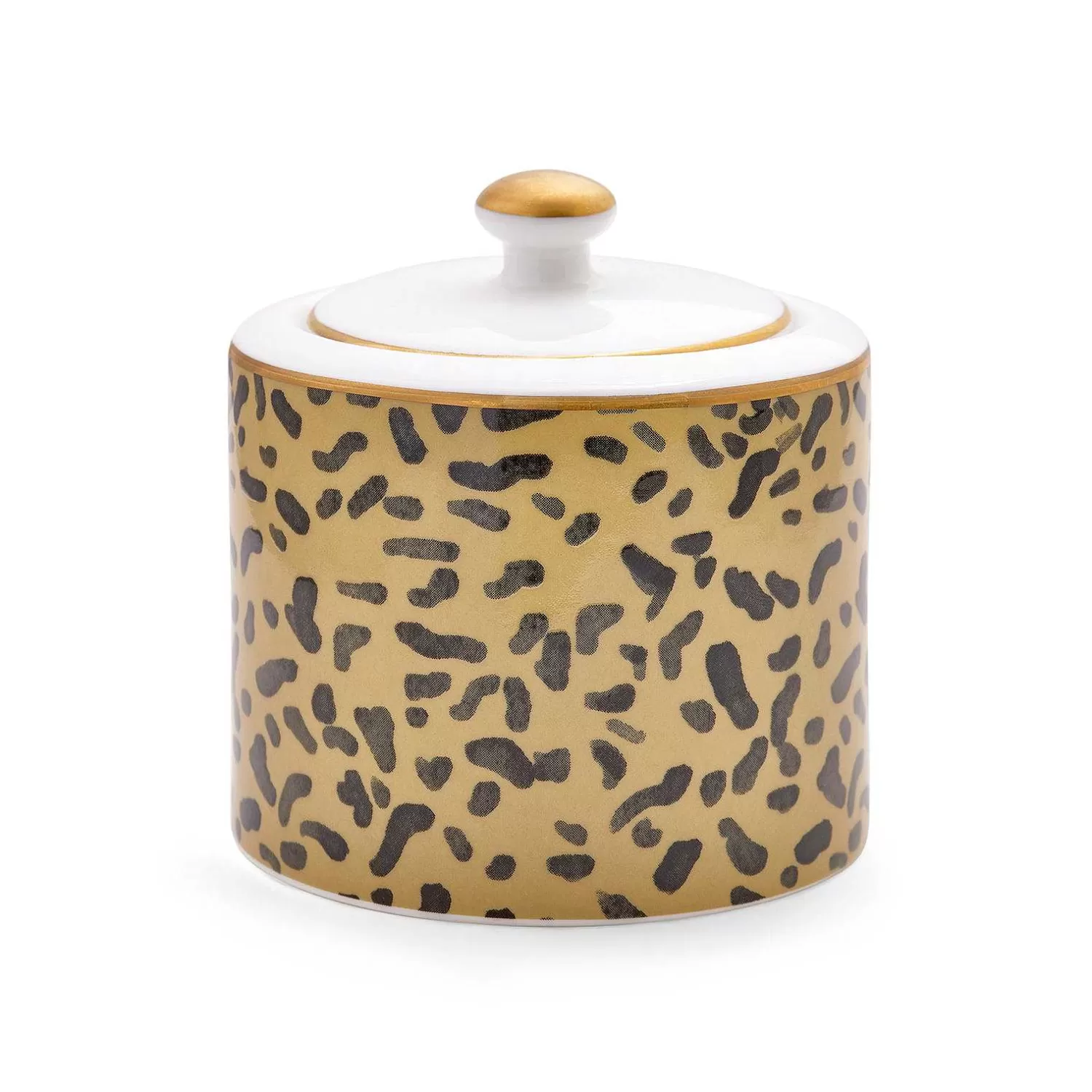 Halcyon Days Leopard Print Sugar Bowl Online