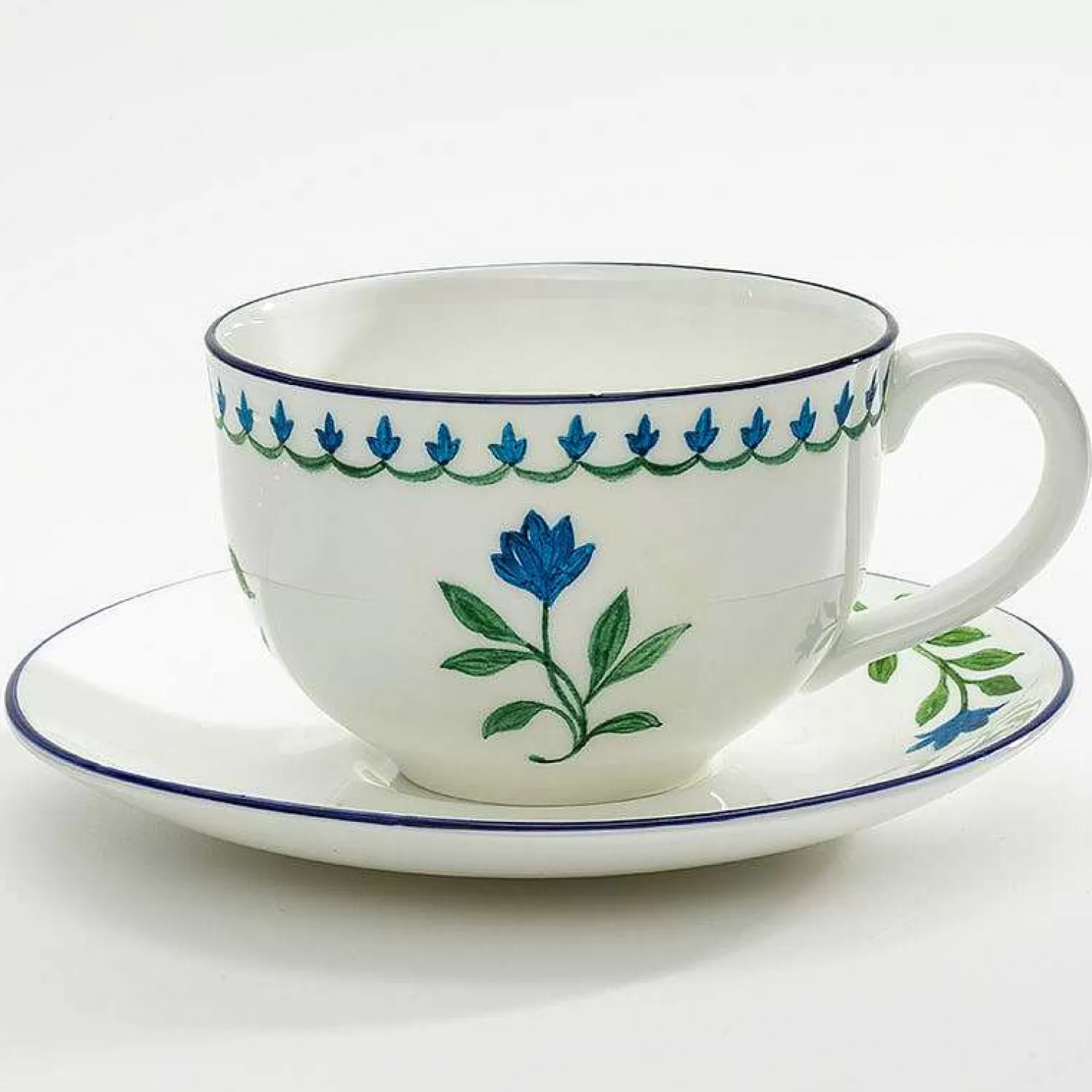 Halcyon Days Marguerite Teacup & Saucer By Nina Campbell Cheap