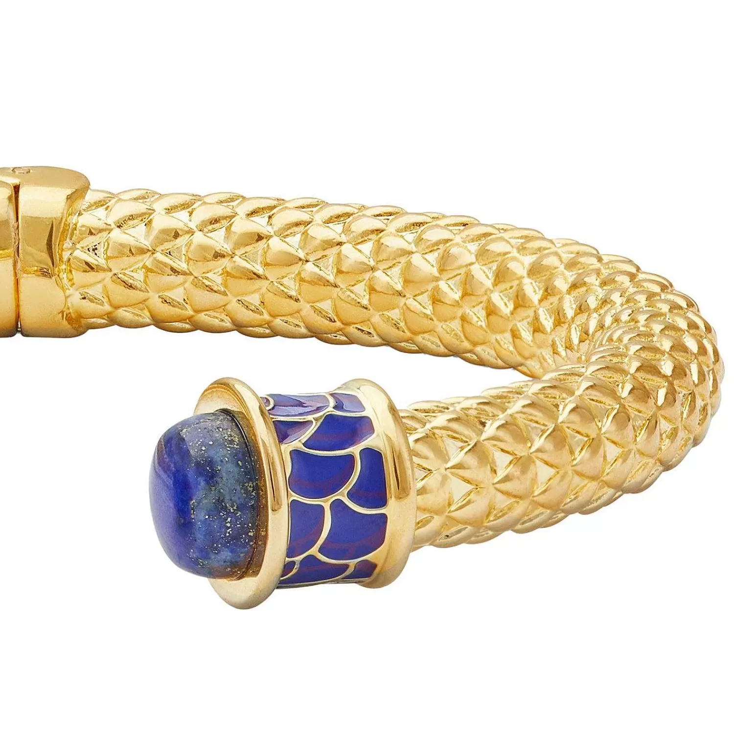 Halcyon Days Minoan Torque Cobalt & Gold Bangle Sale