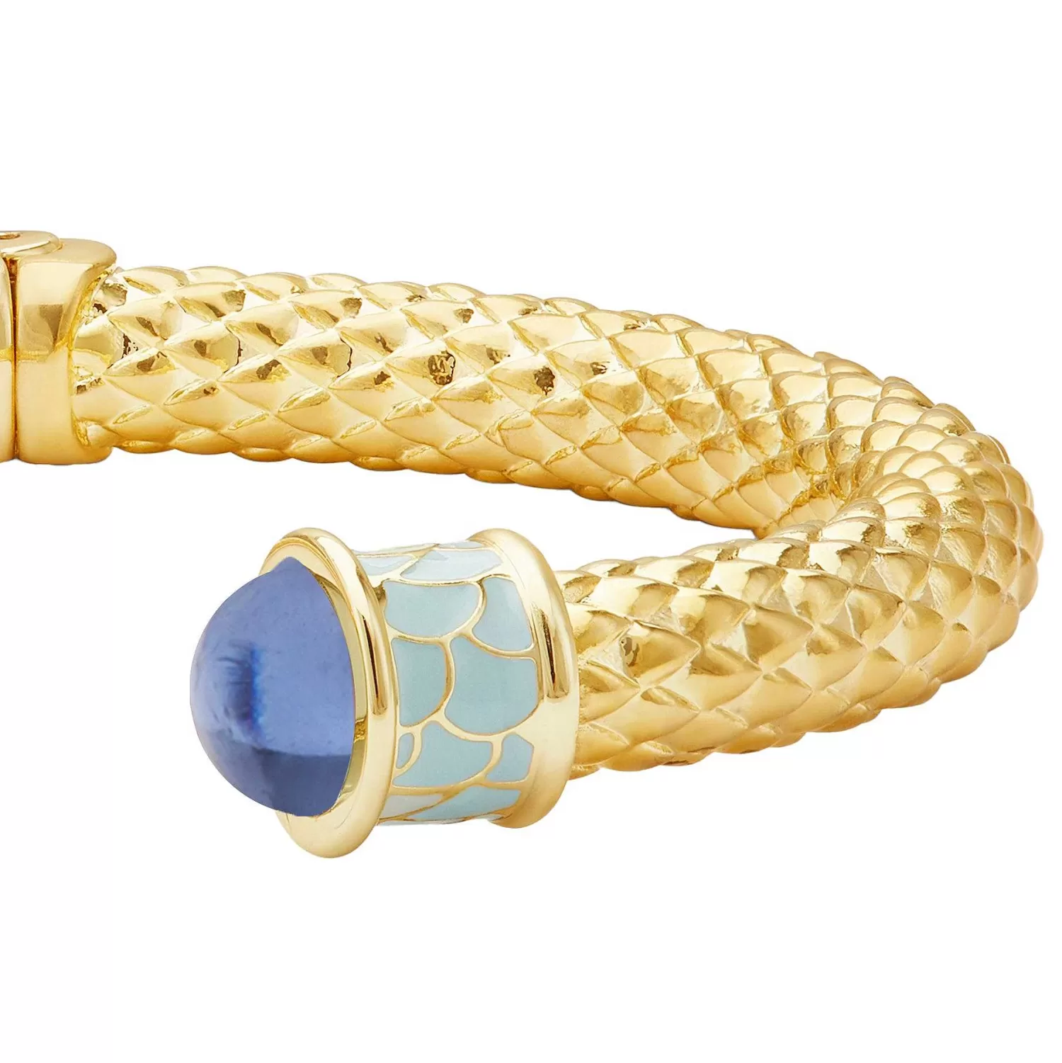 Halcyon Days Minoan Torque Forget-Me-Not & Gold Bangle Shop