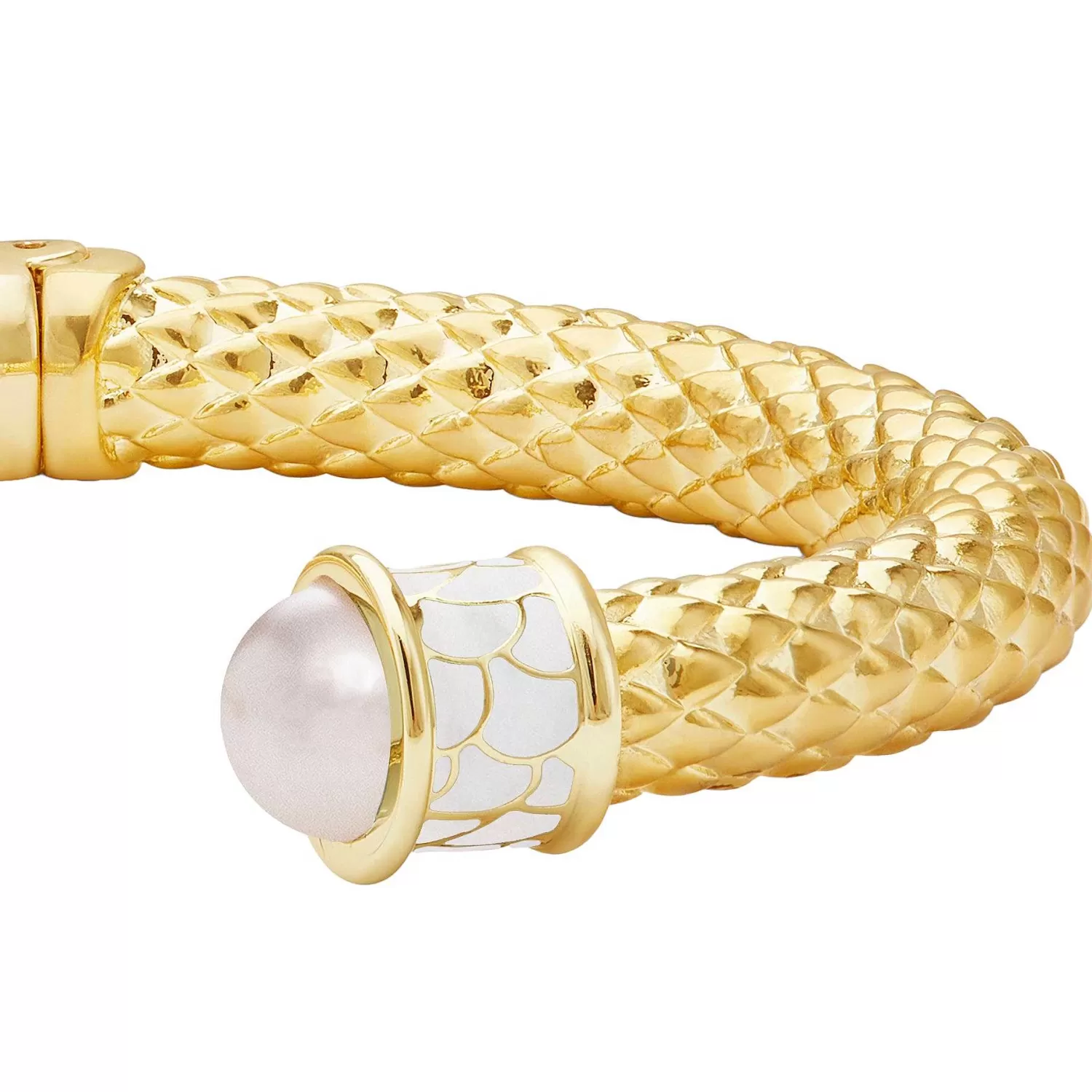 Halcyon Days Minoan Torque Pearl & Gold Bangle Online