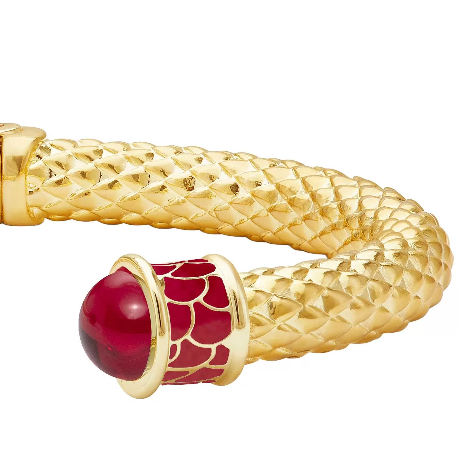 Halcyon Days Minoan Torque Ruby & Gold Bangle Online