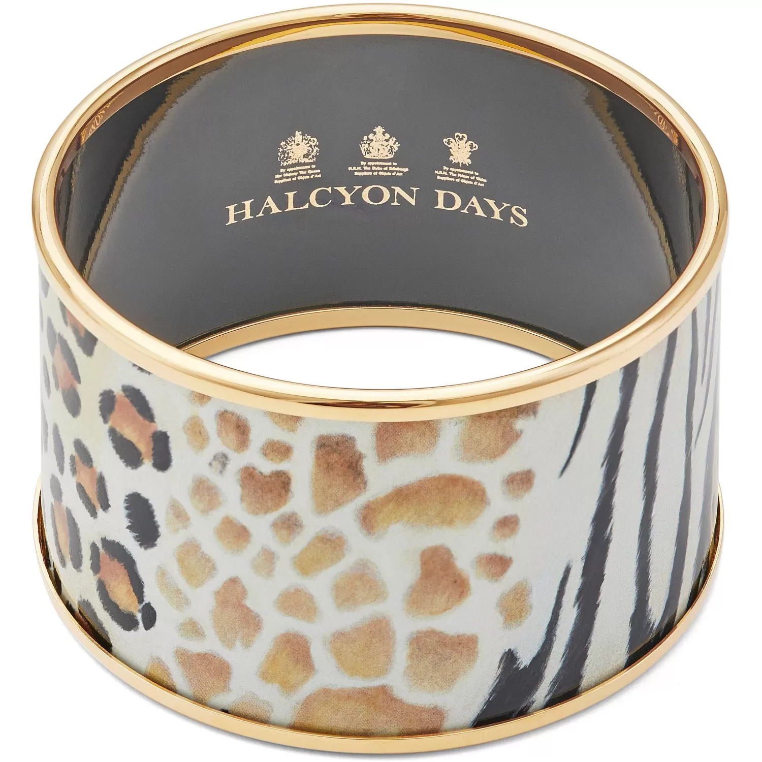 Halcyon Days Mixed Animal Print Enamel Cuff Bangle Best