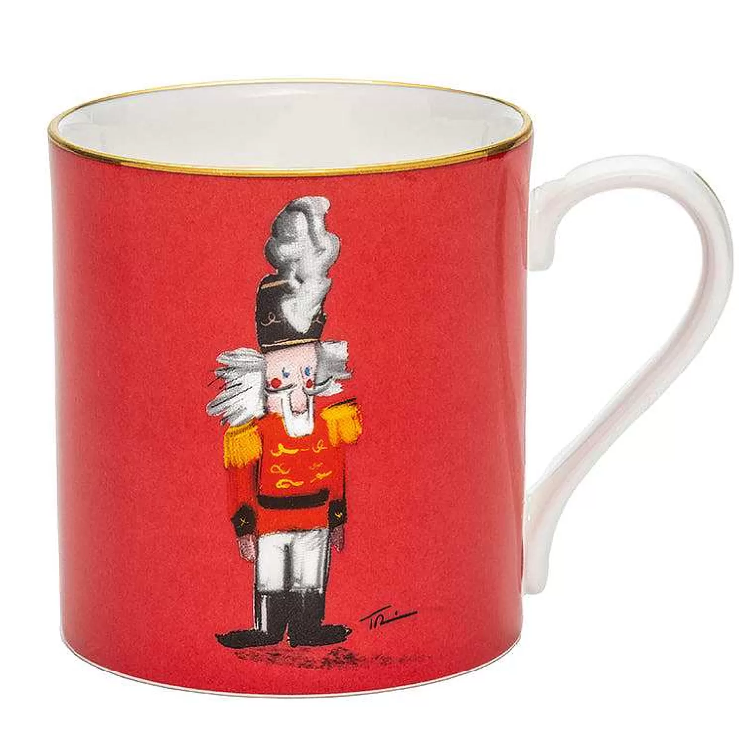 Halcyon Days Nutcracker Red Fine Bone China Mug | Cheap