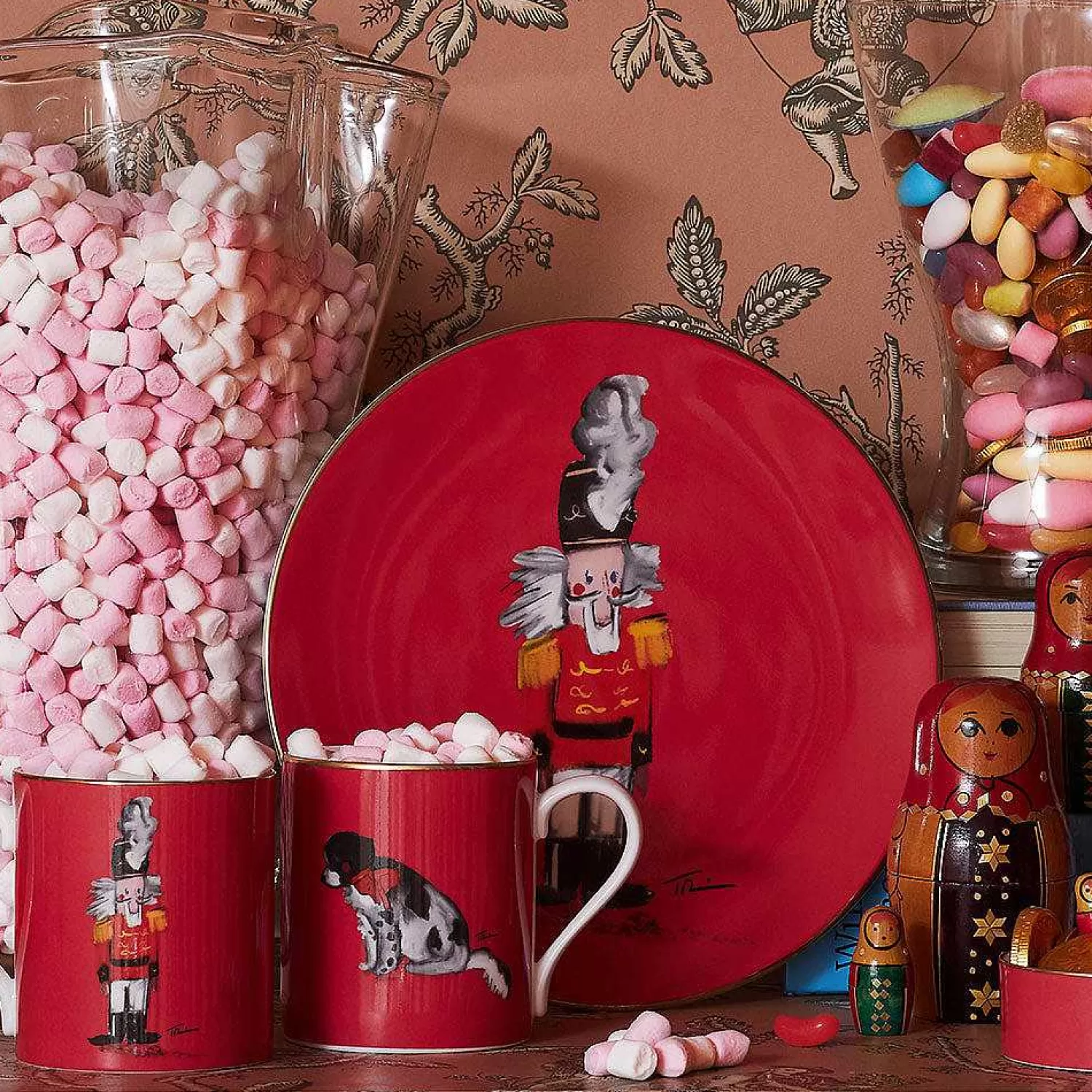 Halcyon Days Nutcracker Red Fine Bone China Mug | Cheap