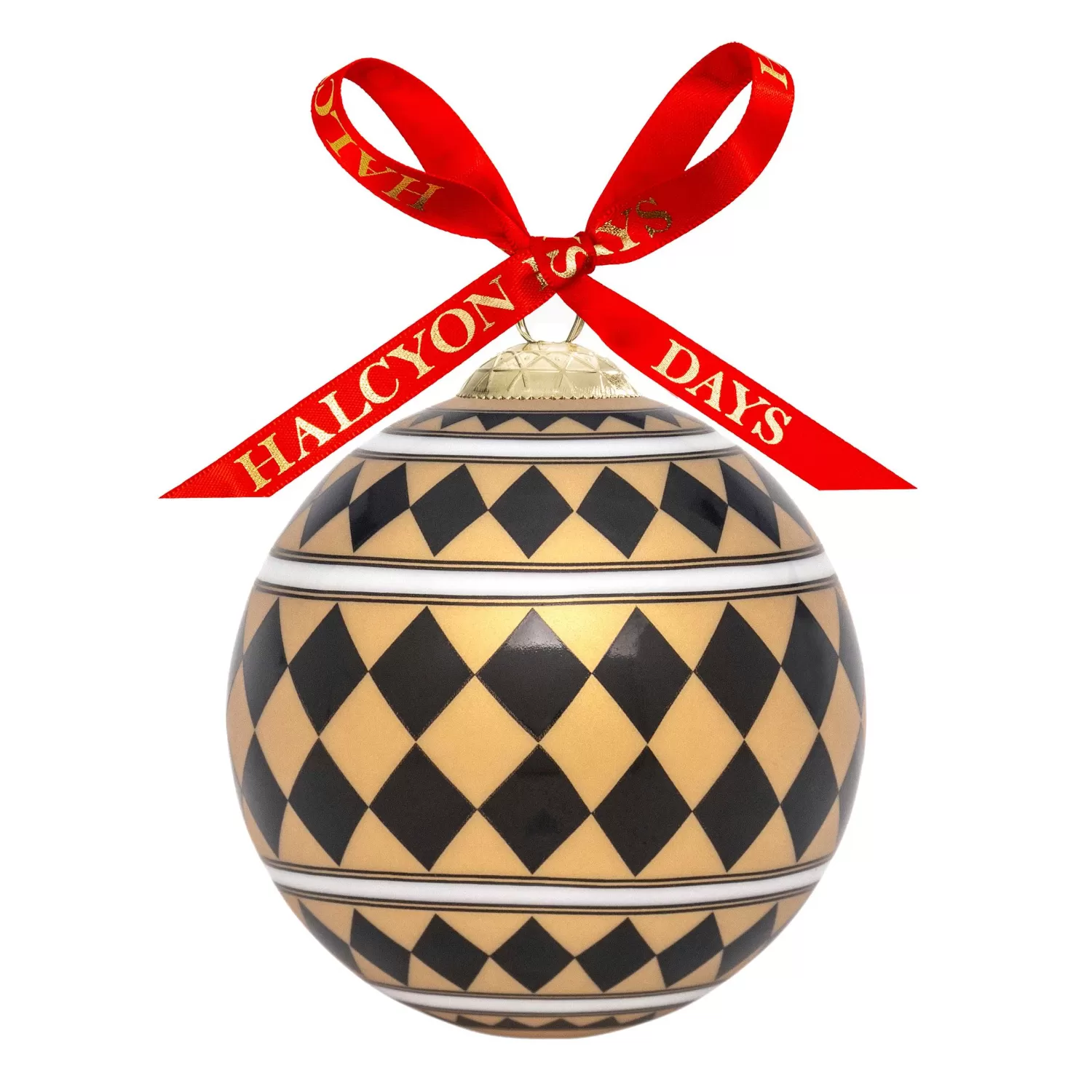 Halcyon Days Parterre Black & Gold Bauble | Sale
