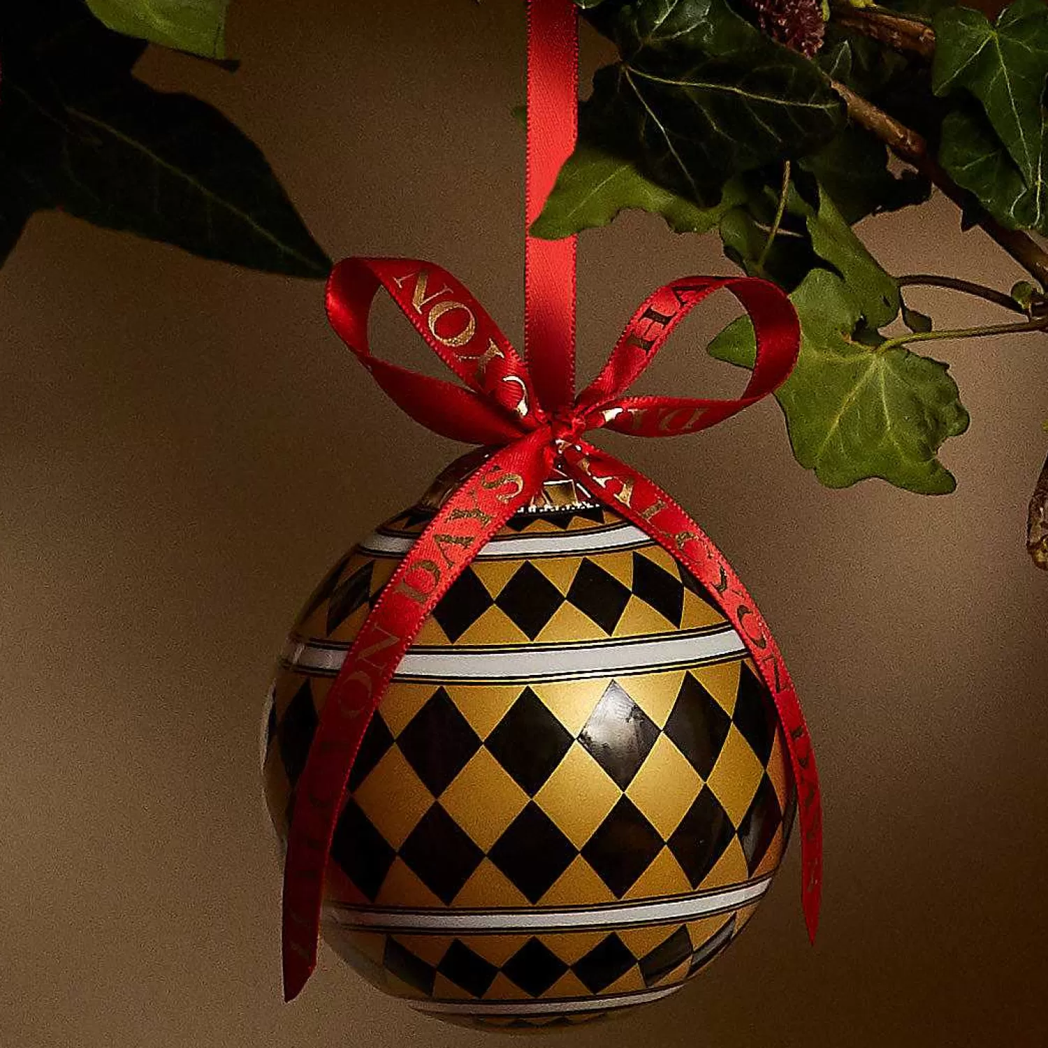 Halcyon Days Parterre Black & Gold Bauble | Sale