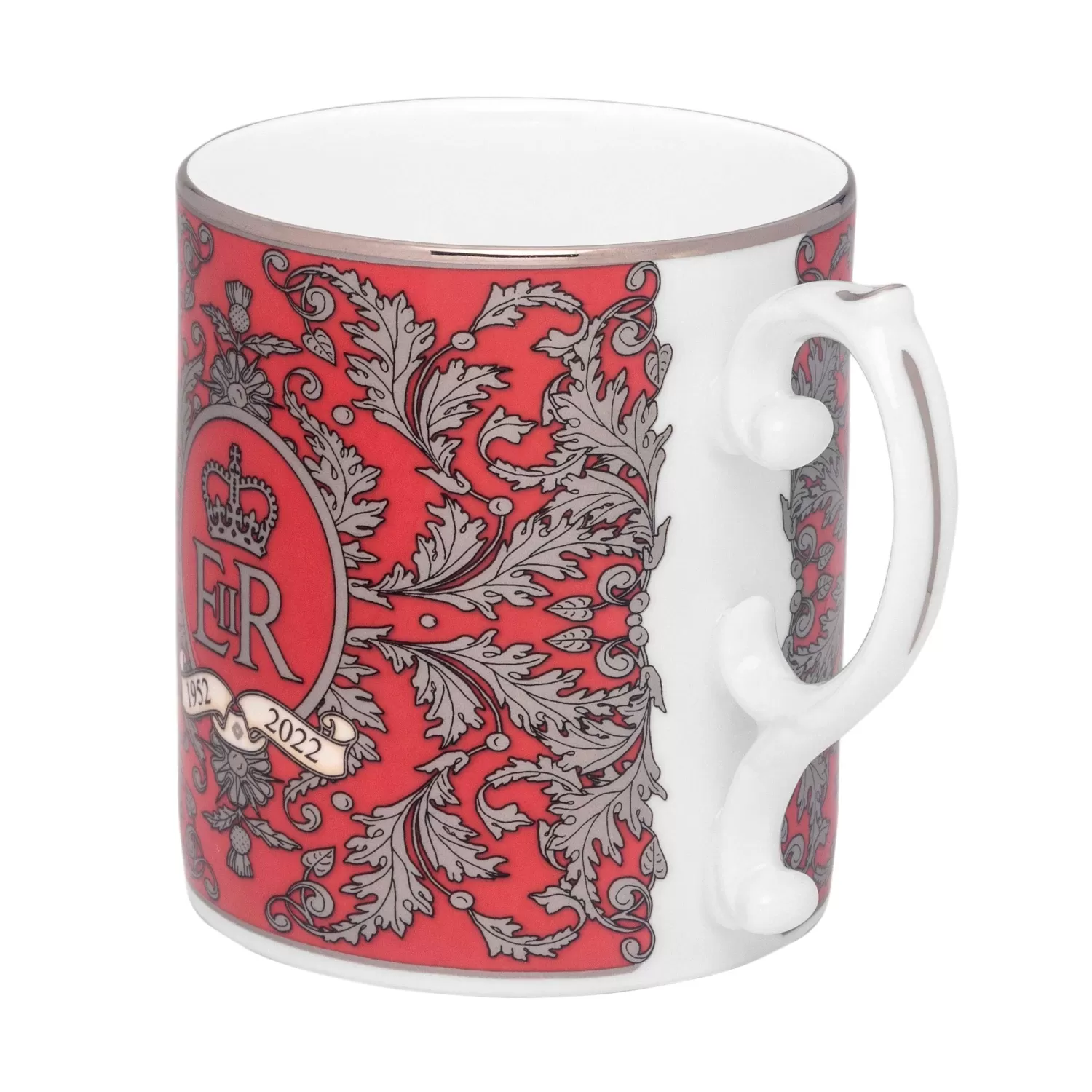 Halcyon Days Platinum Jubilee Red Mug Cheap
