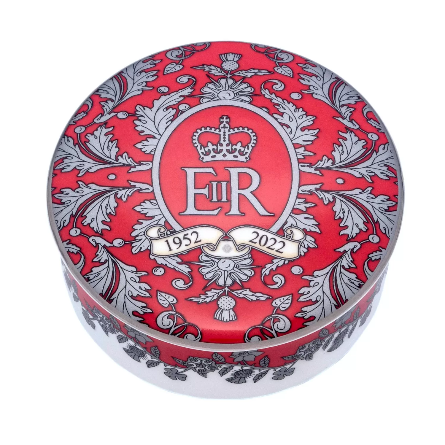 Halcyon Days Platinum Jubilee Red Trinket Box Outlet