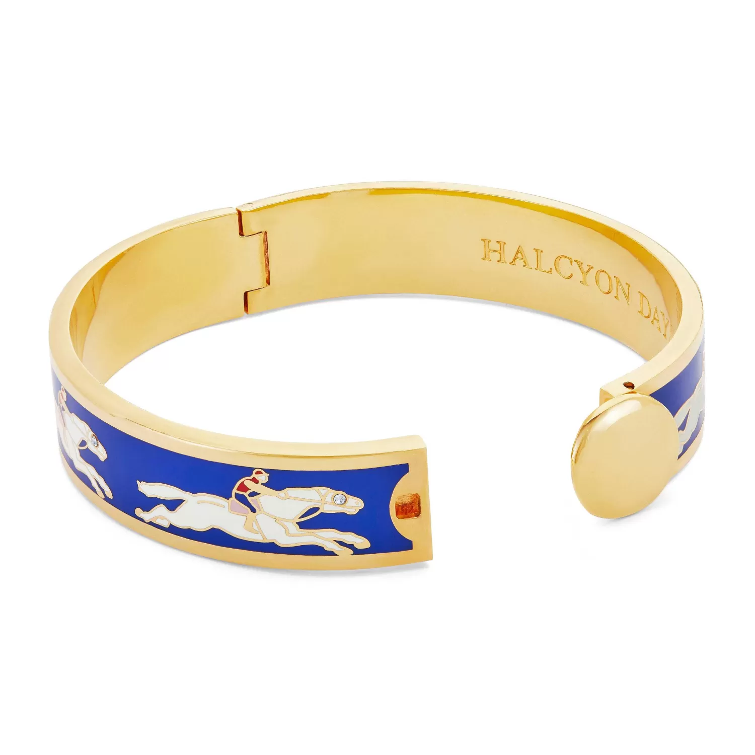 Halcyon Days Race Horse Cobalt & Cream Bangle Fashion