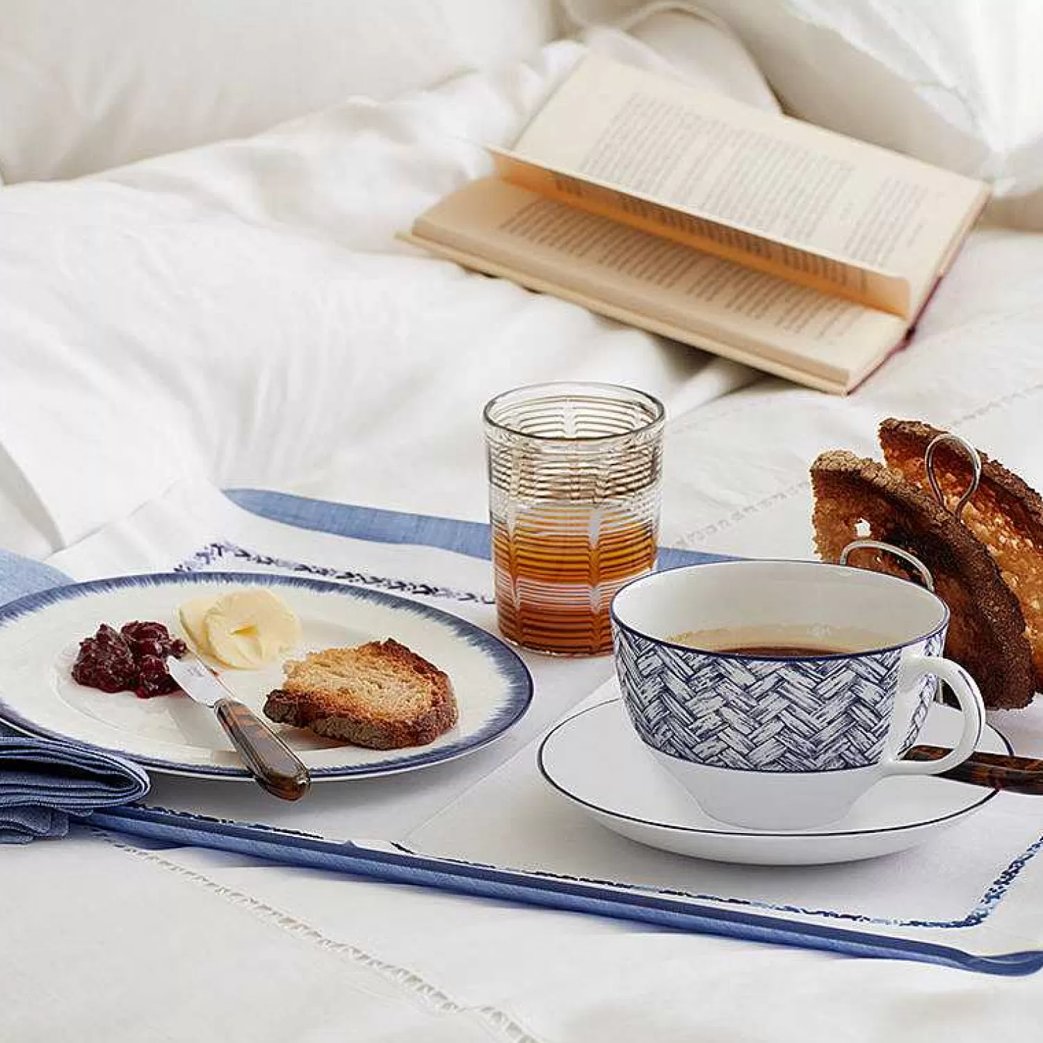 Halcyon Days Serengeti Basket Weave Breakfast Cup & Saucer Fashion