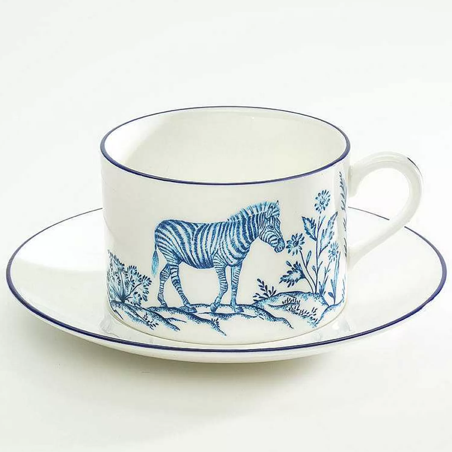 Halcyon Days Serengeti Zebra Teacup & Saucer | Shop