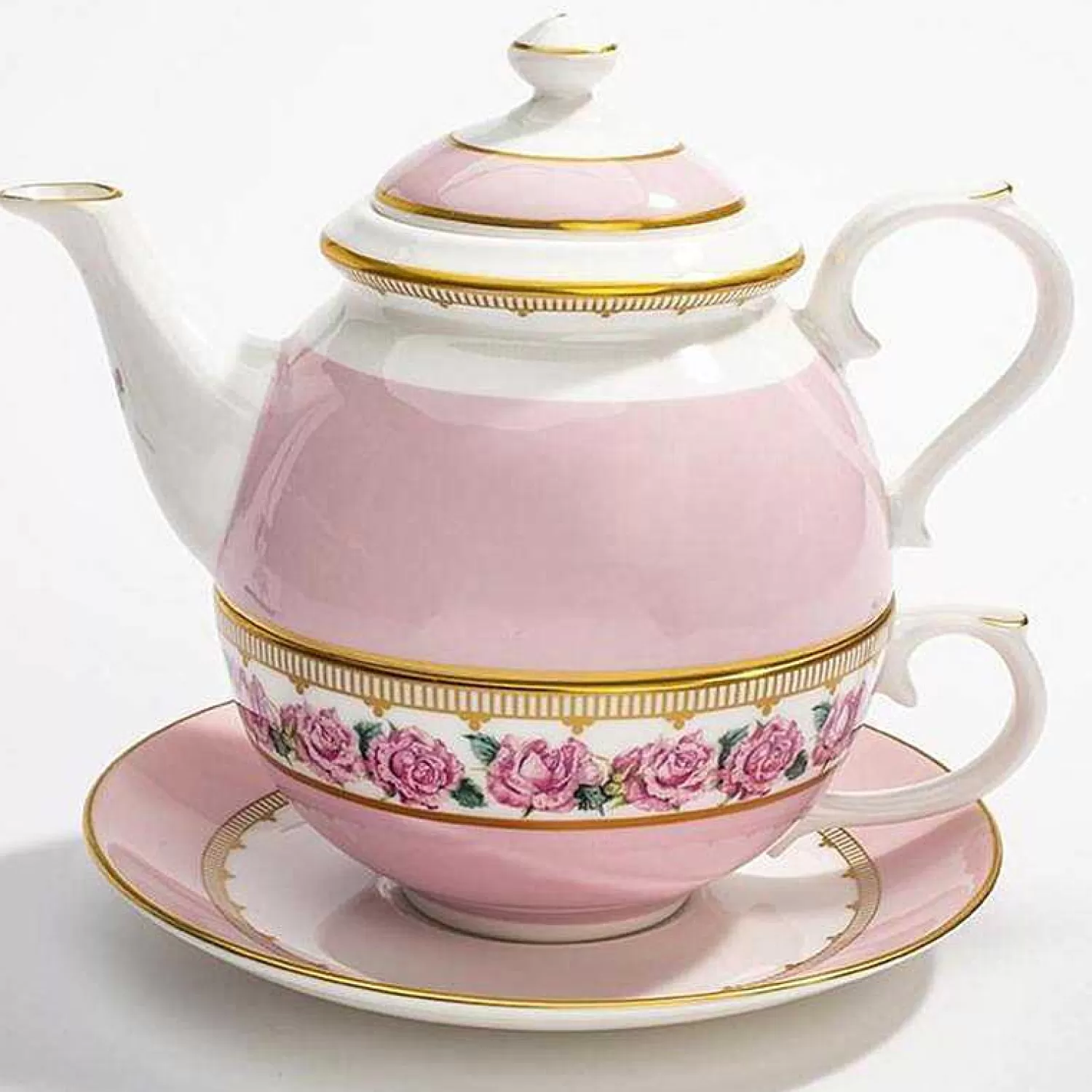 Halcyon Days Shell Garden Floral Rose Tea For One Cheap