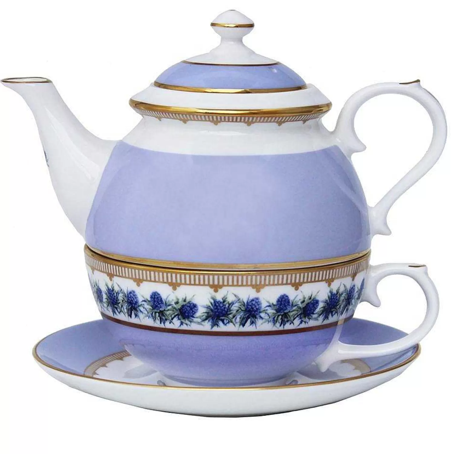 Halcyon Days Shell Garden Floral Thistle Tea For One Cheap