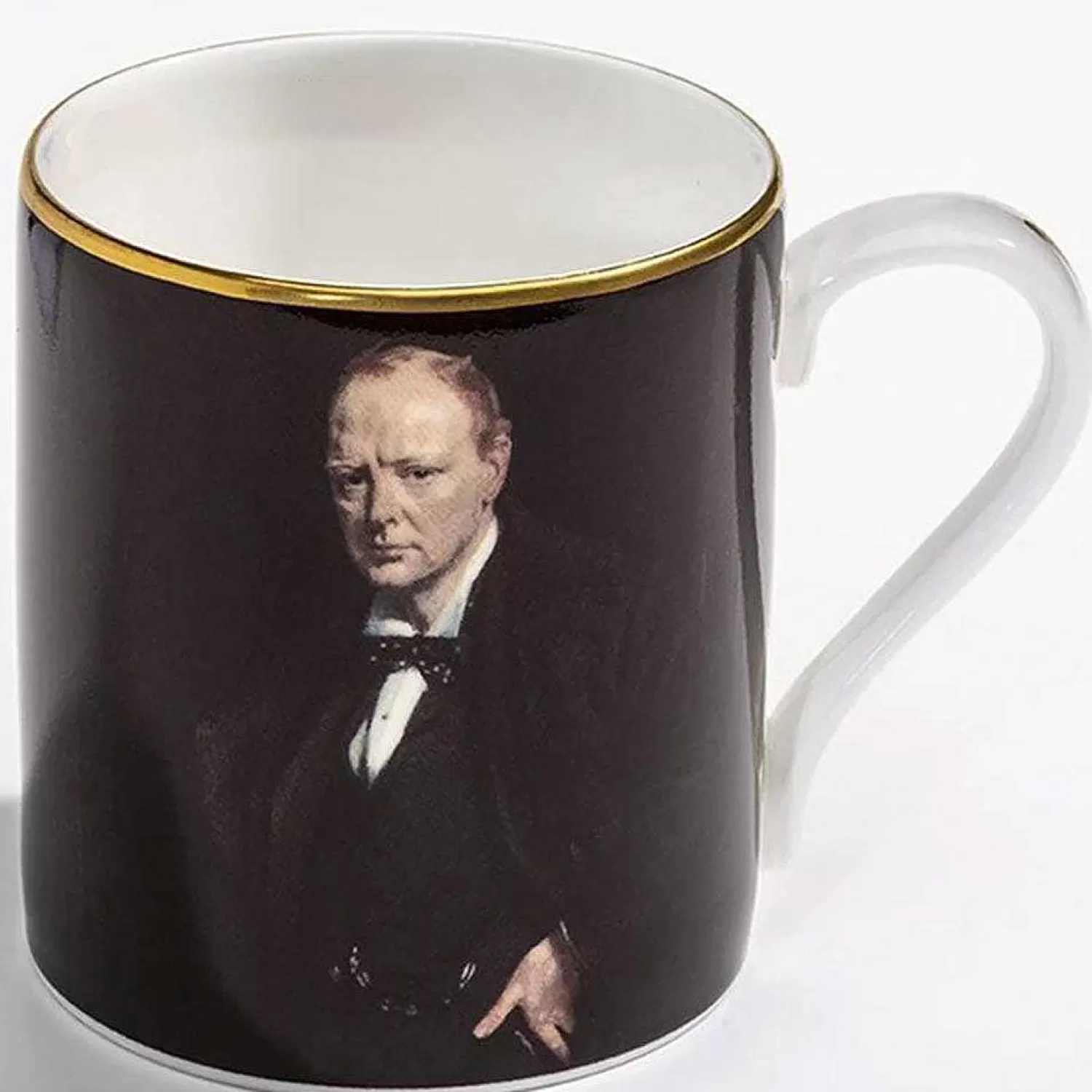 Halcyon Days Sir Winston Churchill, Fine Bone China Mug | Cheap