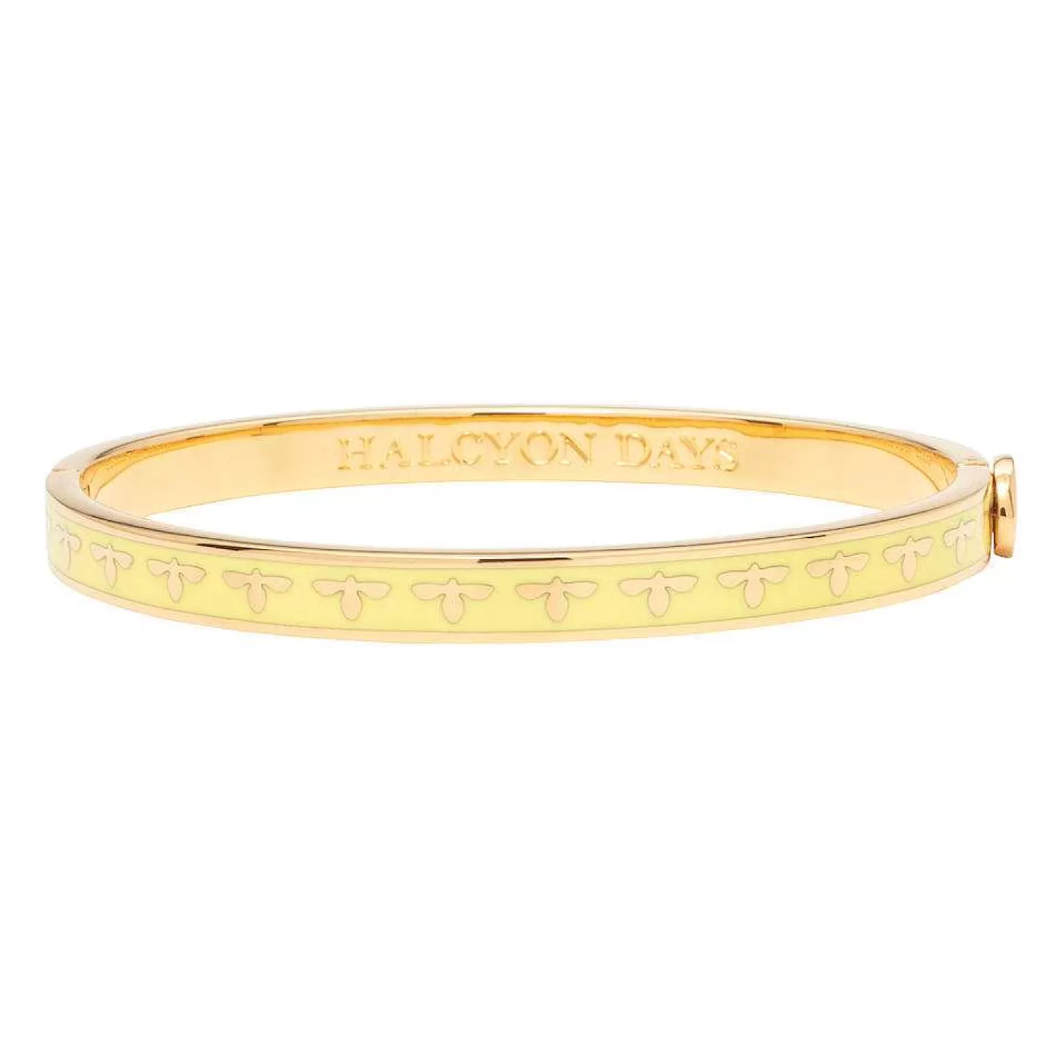 Halcyon Days Skinny Bee Buttercup & Gold Bangle | Shop