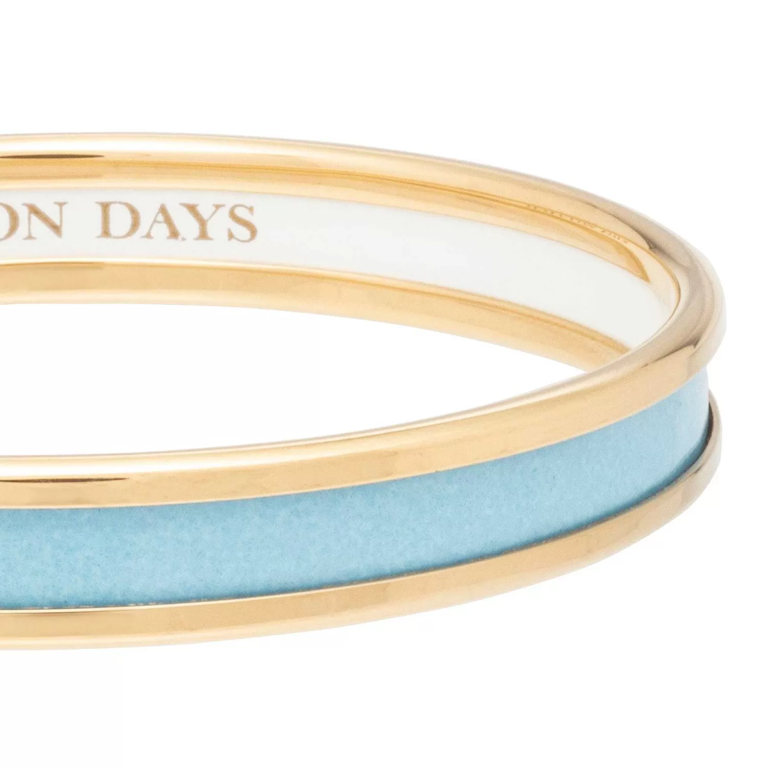 Halcyon Days Skinny Forget-Me-Not & Gold Enamel Bangle | Clearance