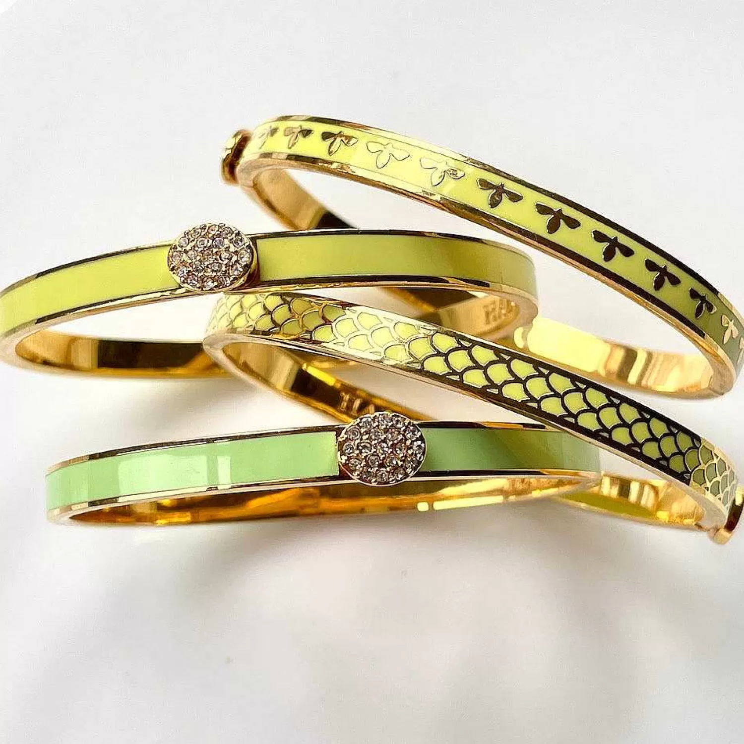 Halcyon Days Skinny Salamander Buttercup & Gold Bangle | Cheap