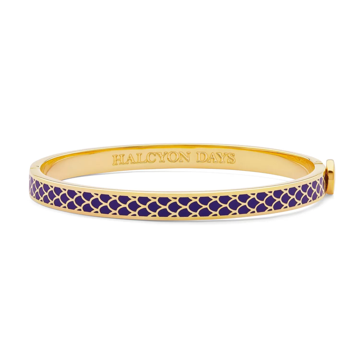 Halcyon Days Skinny Salamander Cobalt Gold Bangle | New