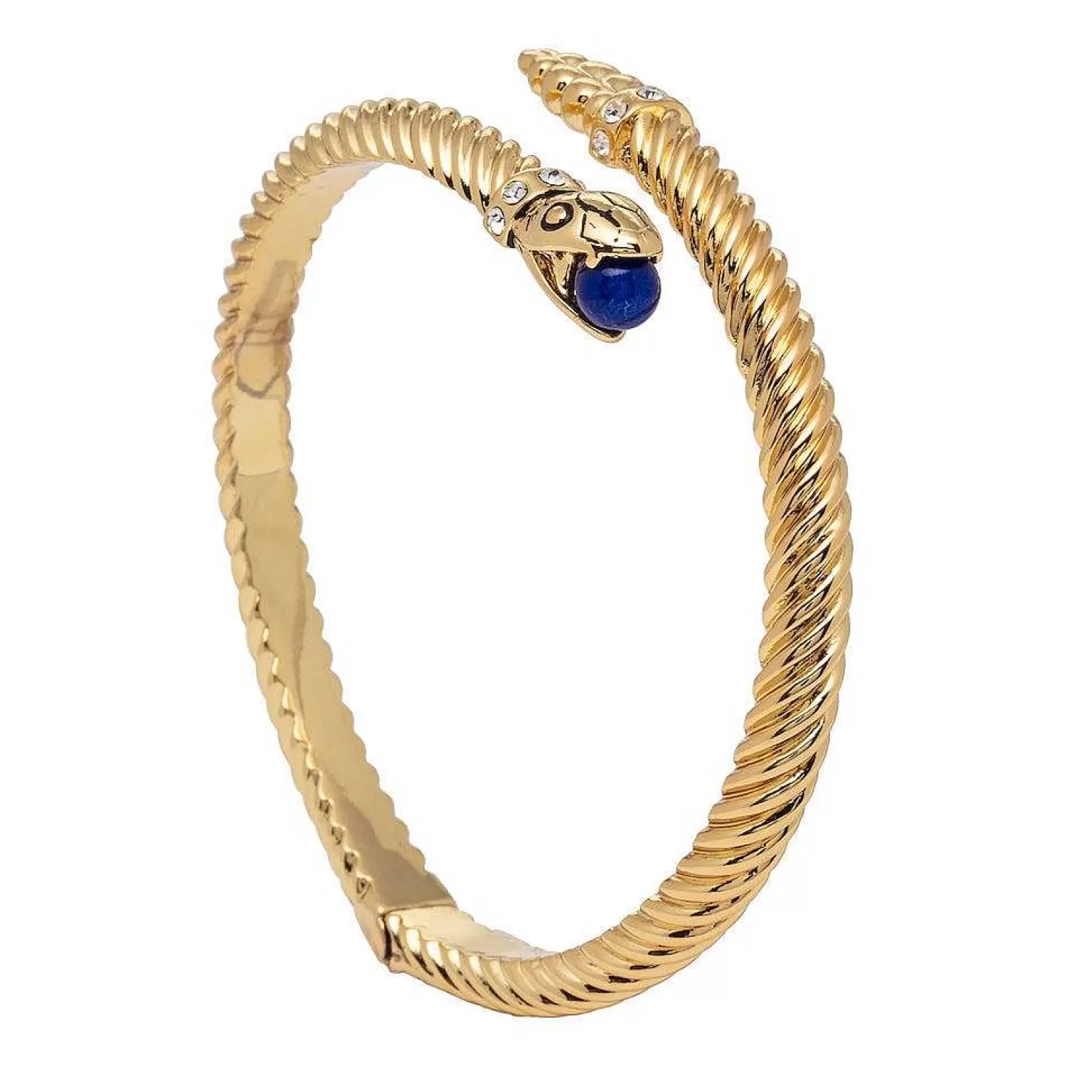 Halcyon Days Snake Twist Cobalt & Gold Bangle | Outlet