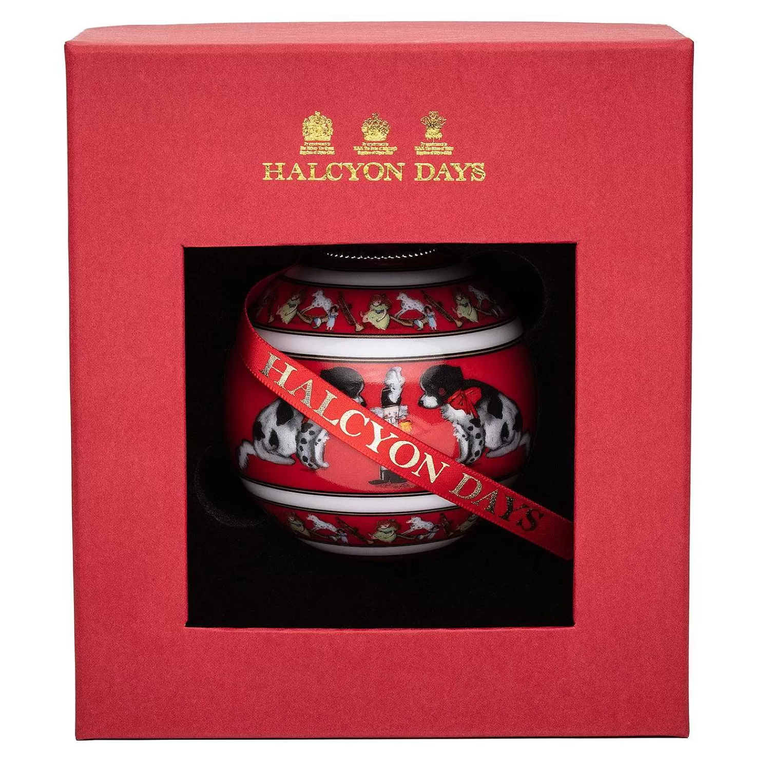 Halcyon Days Spotty Dog & The Nutcracker Bauble | Clearance
