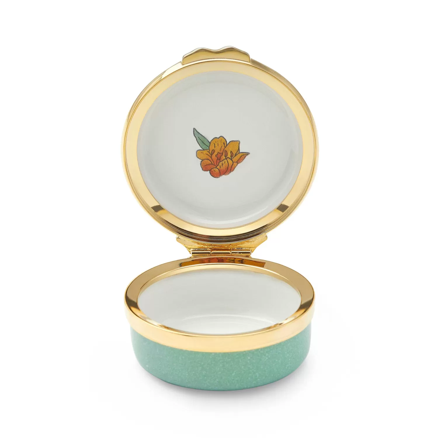 Halcyon Days Thank You Green Enamel Box | New