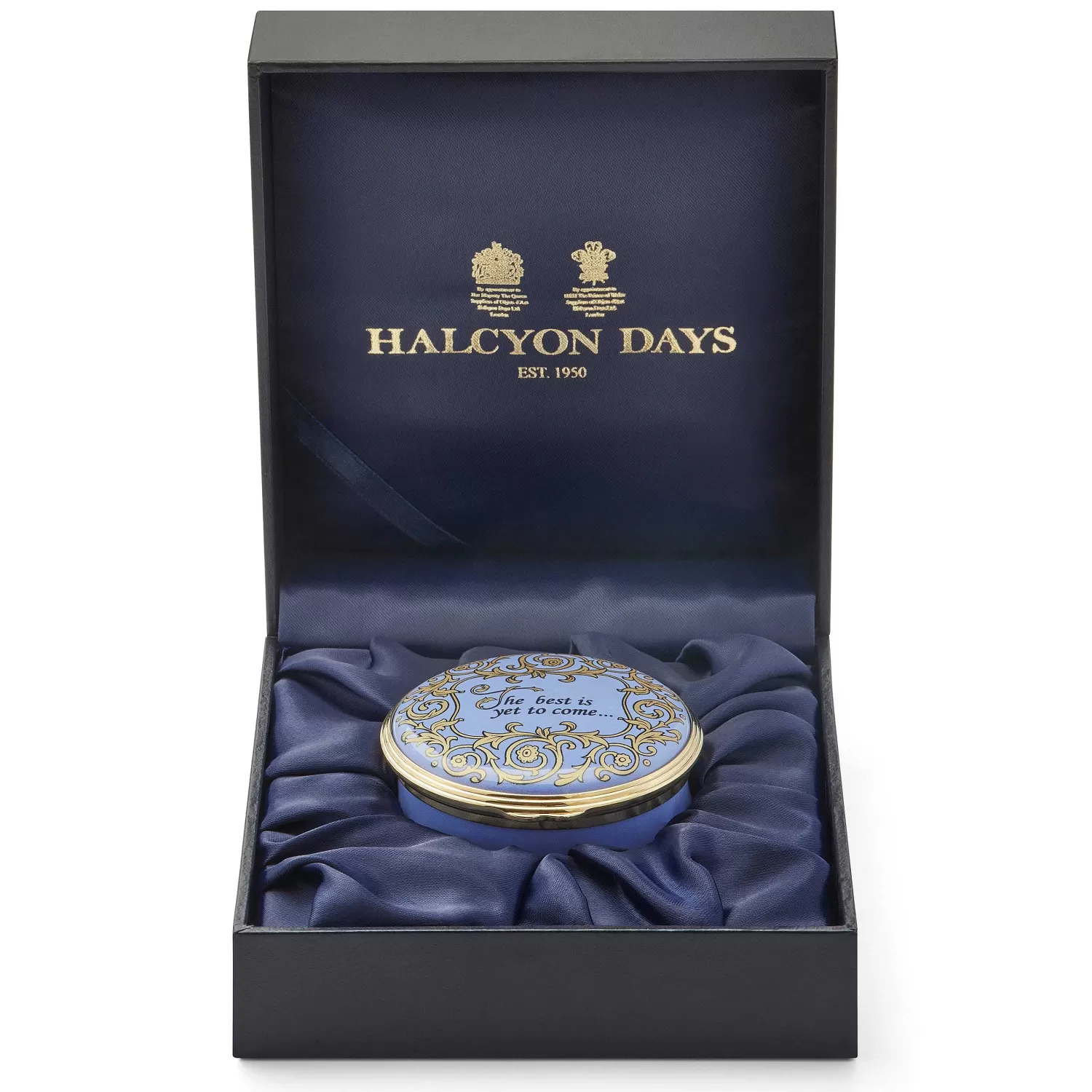 Halcyon Days The Best Is Yet To Come Enamel Box - Personalised Clearance